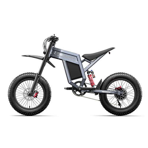 Adult 1500W Electric Fat-Tire Mountain Ebike 60V 30Ah Lithium Battery 20-inch (50.8 cm) Wheels 31-60 km Range 50+ km/h
